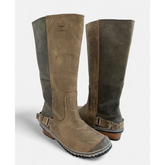 Sorel Slimboot Waterproof Leather Boots Size 10.5 - Picture 1 of 11